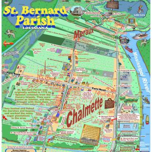St Bernard Caricature Map